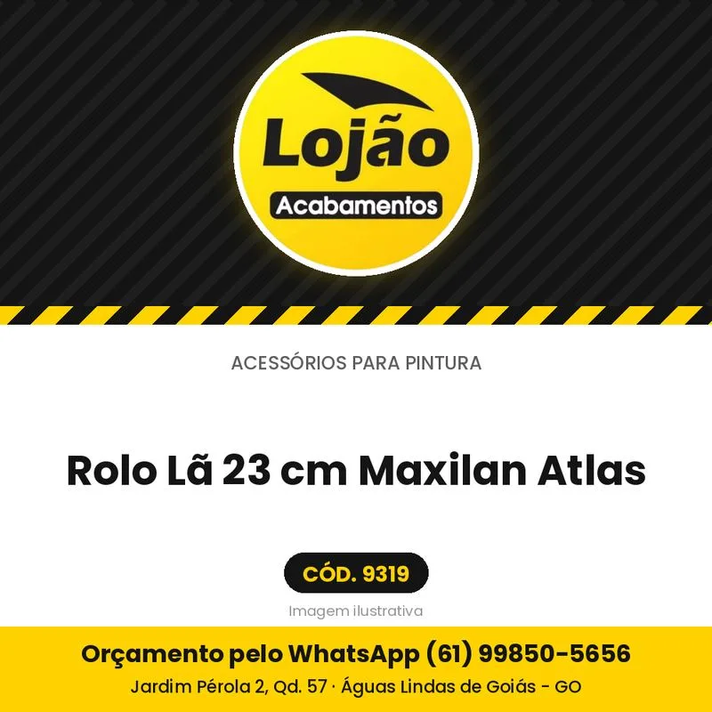 Rolo Lã 23 cm Maxilan Atlas
