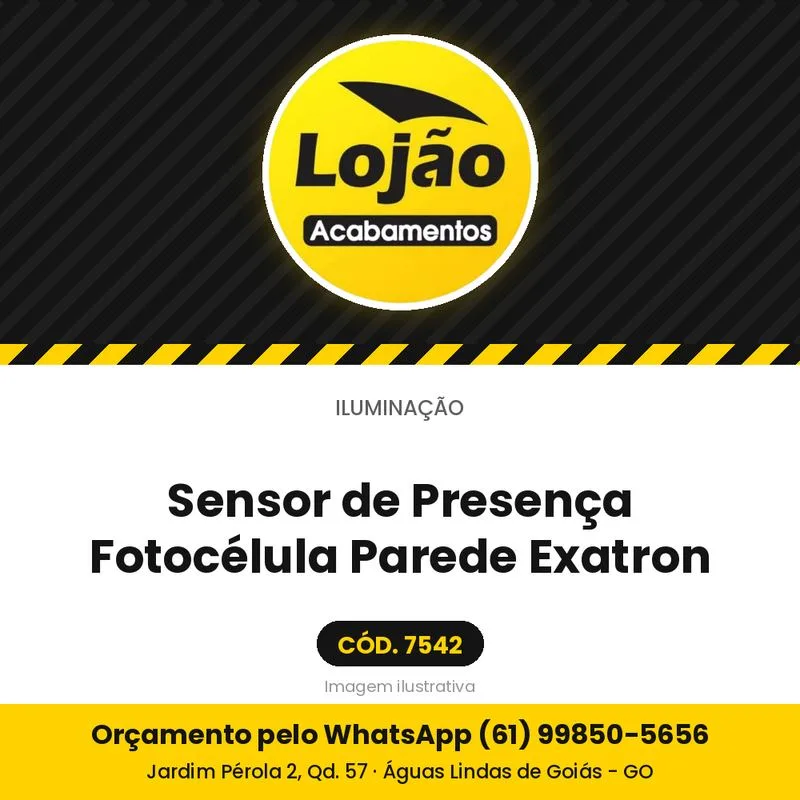 Sensor de Presença Fotocélula Parede Exatron
