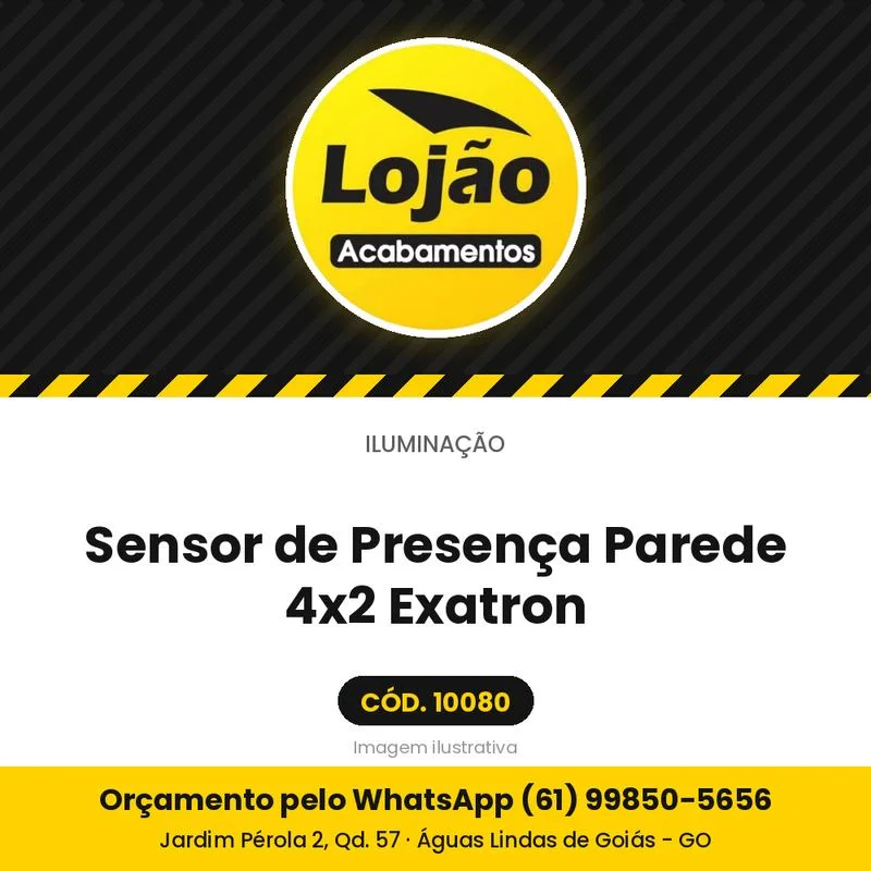 Sensor de Presença Parede 4x2 Exatron