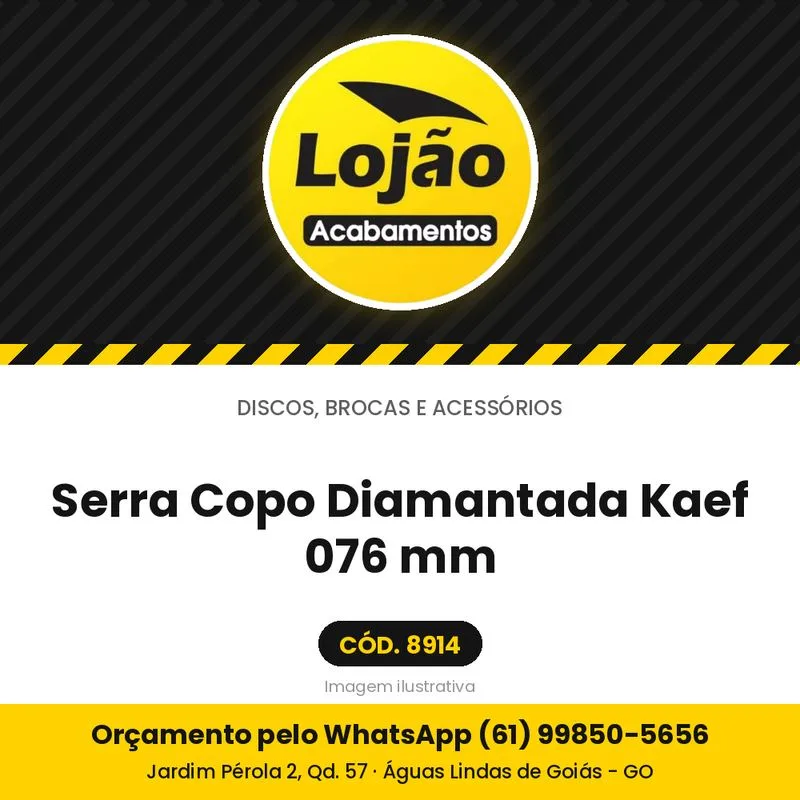 Serra Copo Diamantada Kaef 076 mm