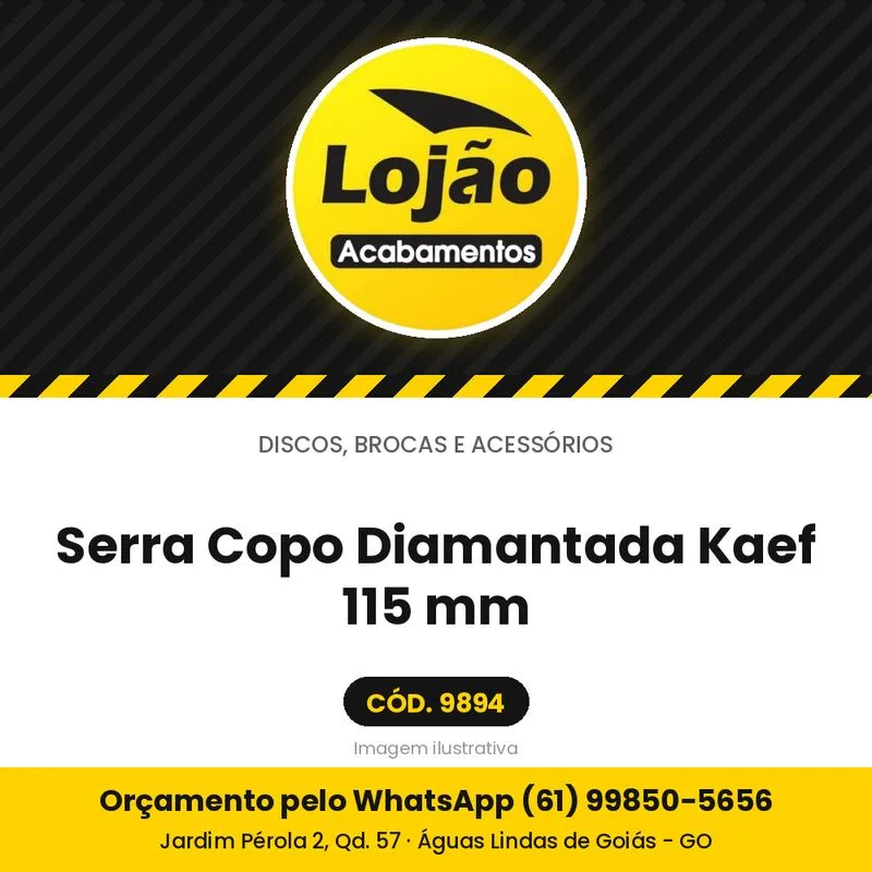 Serra Copo Diamantada Kaef 115 mm