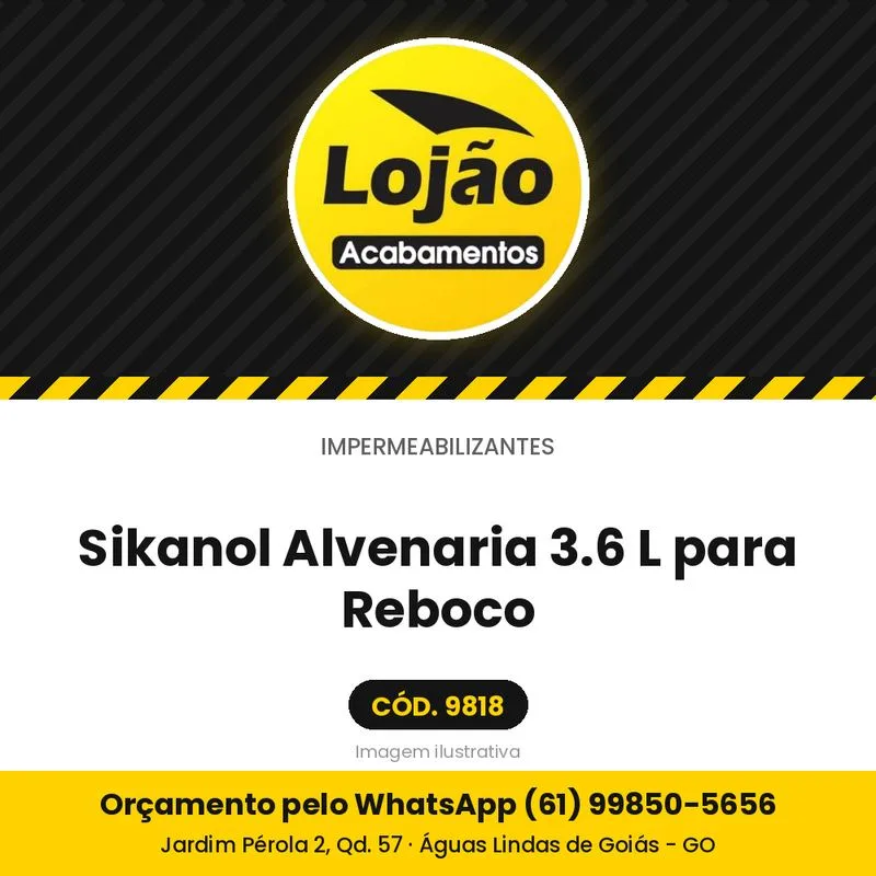 Sikanol Alvenaria 3.6 L para Reboco