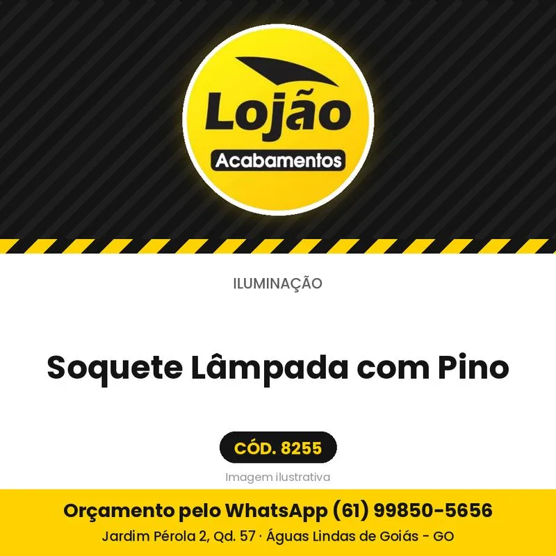 Soquete Lâmpada com Pino