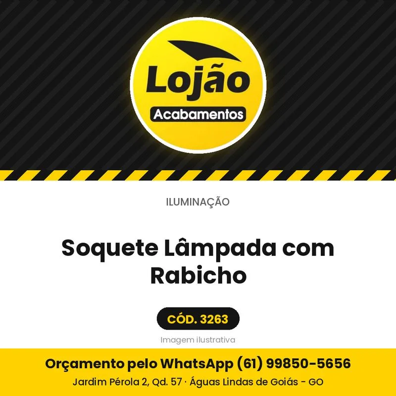 Soquete Lâmpada com Rabicho