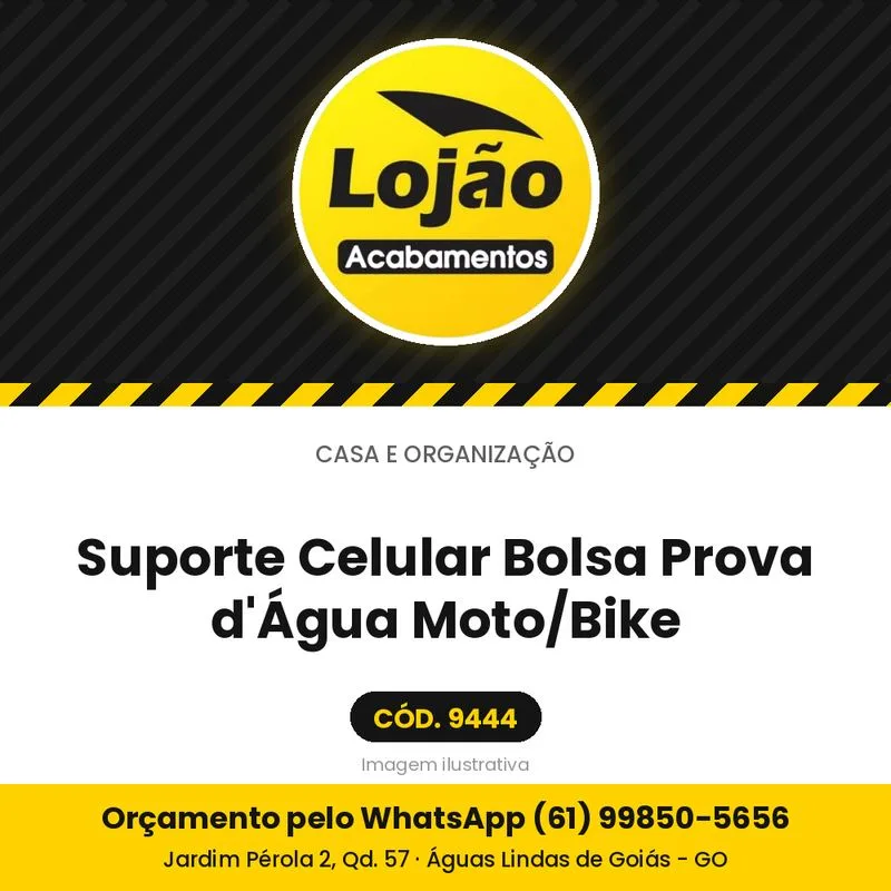 Suporte Celular Bolsa Prova d'Água Moto/Bike