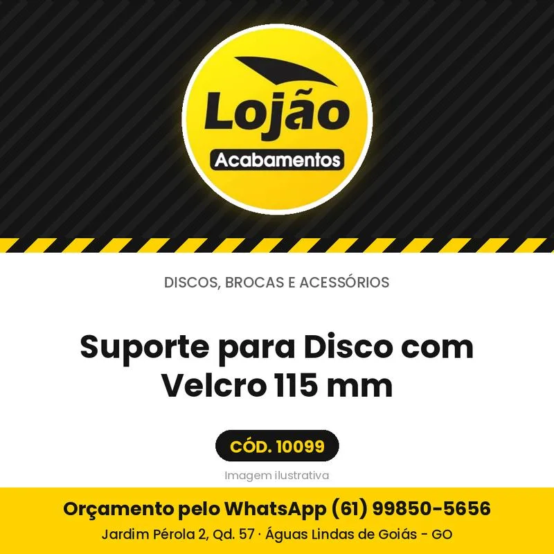 Suporte para Disco com Velcro 115 mm