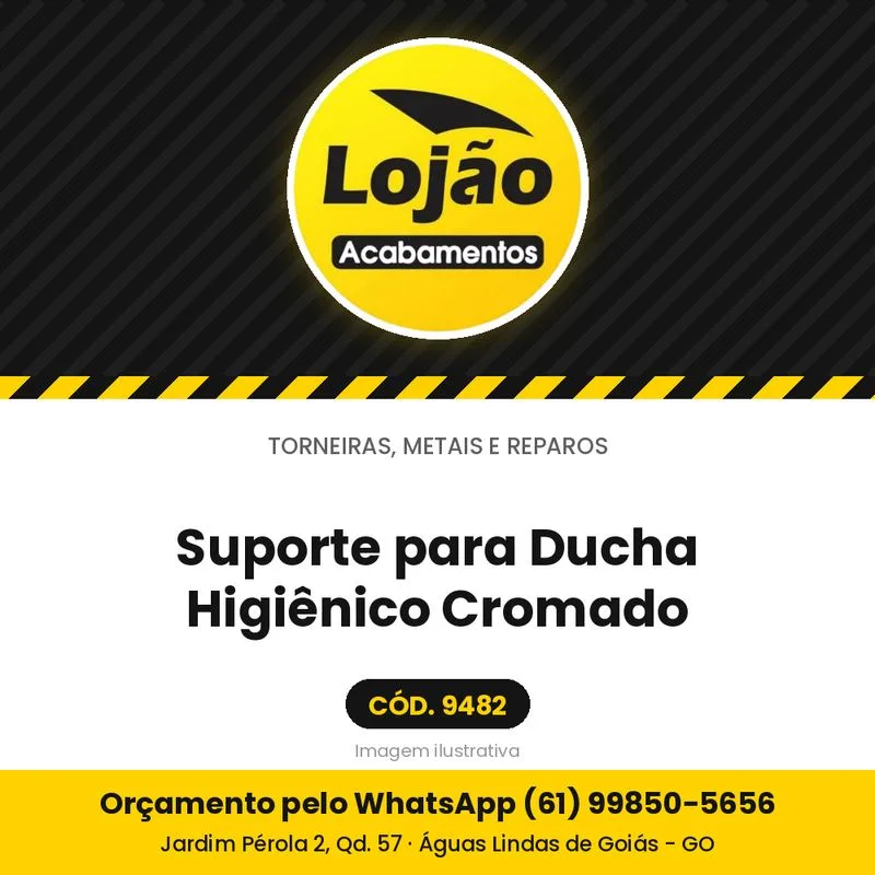 Suporte para Ducha Higiênico Cromado