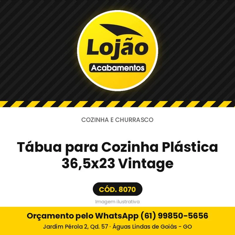 Tábua para Cozinha Plástica 36,5x23 Vintage