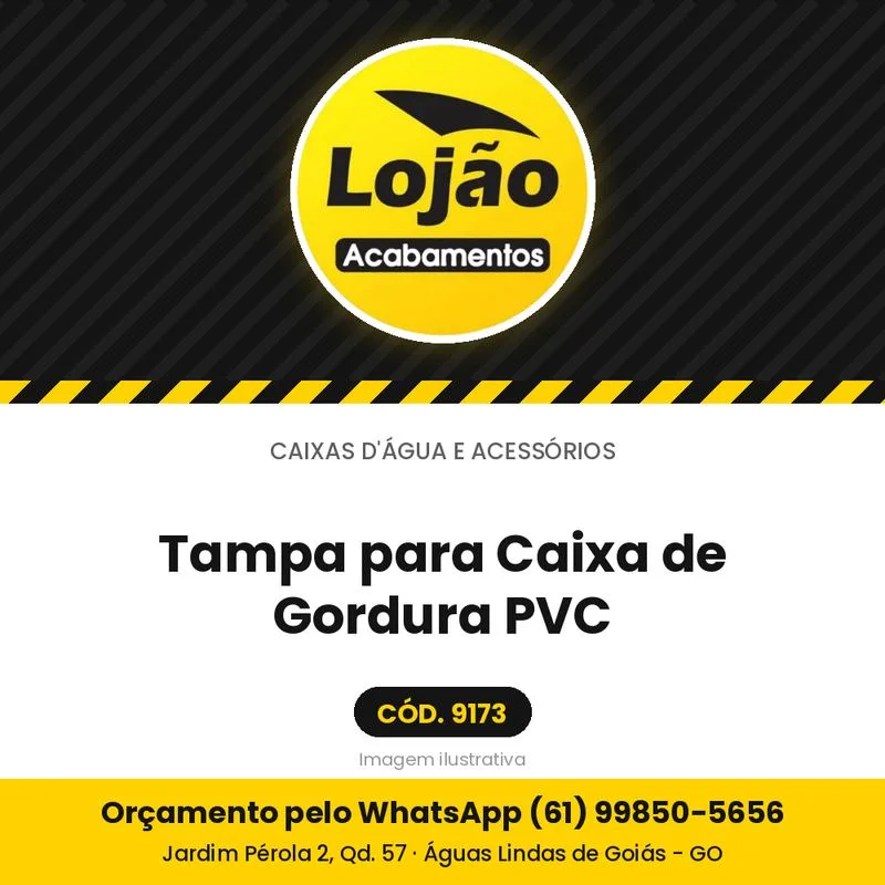 Tampa para Caixa de Gordura PVC