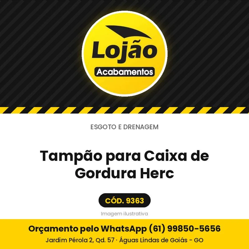 Tampão para Caixa de Gordura Herc