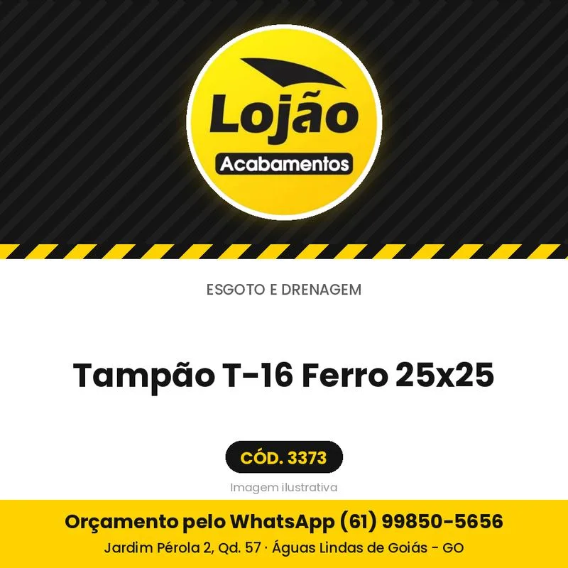 Tampão T-16 Ferro 25x25