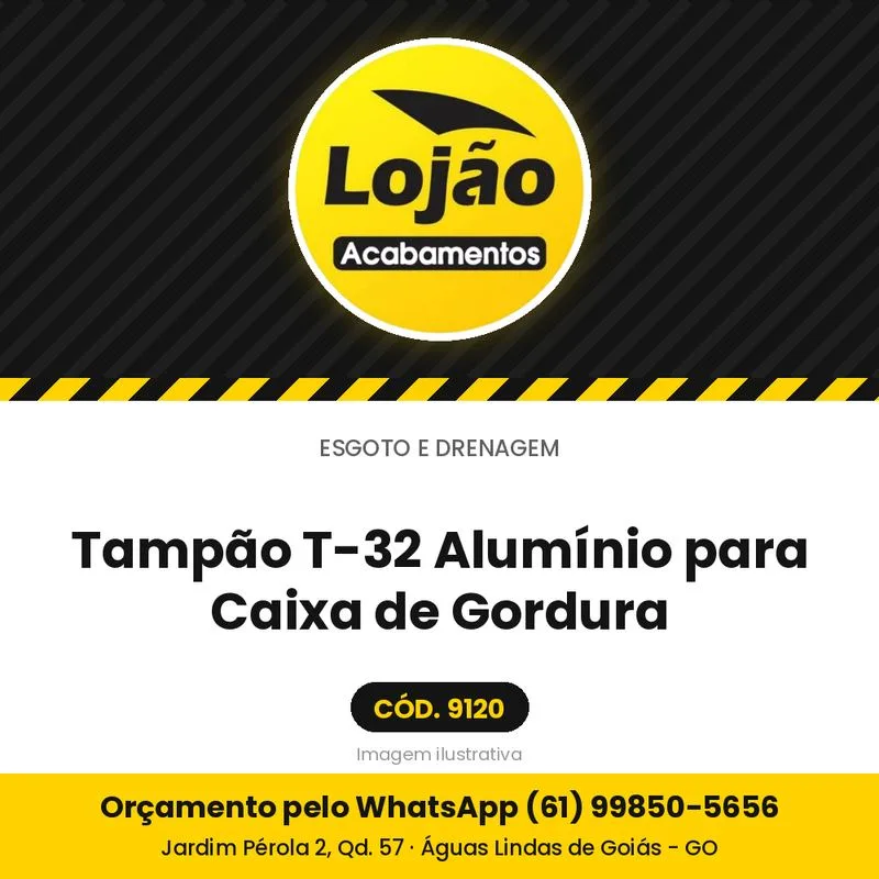 Tampão T-32 Alumínio para Caixa de Gordura