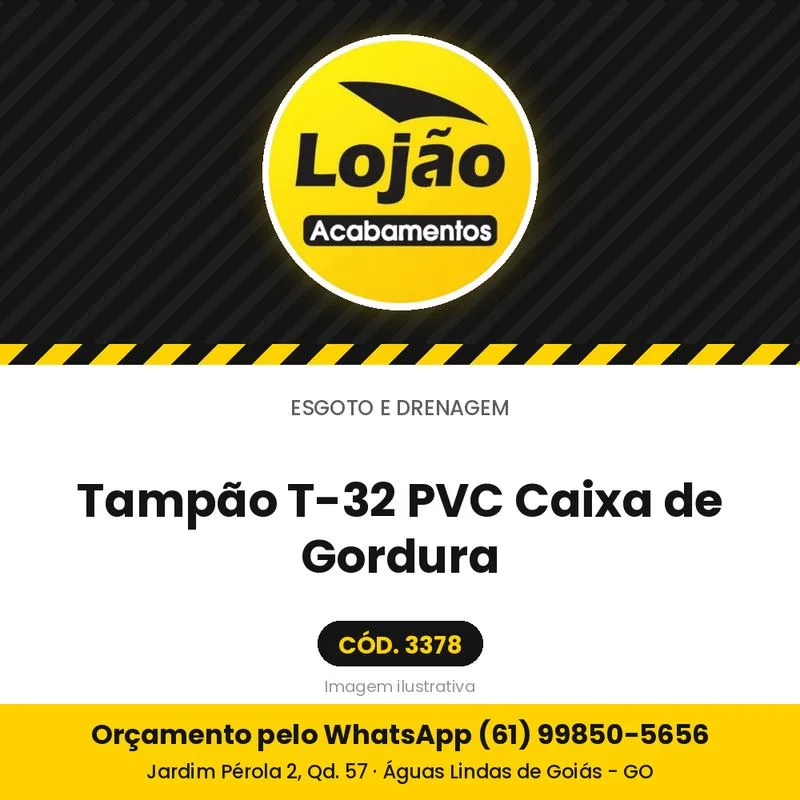 Tampão T-32 PVC Caixa de Gordura