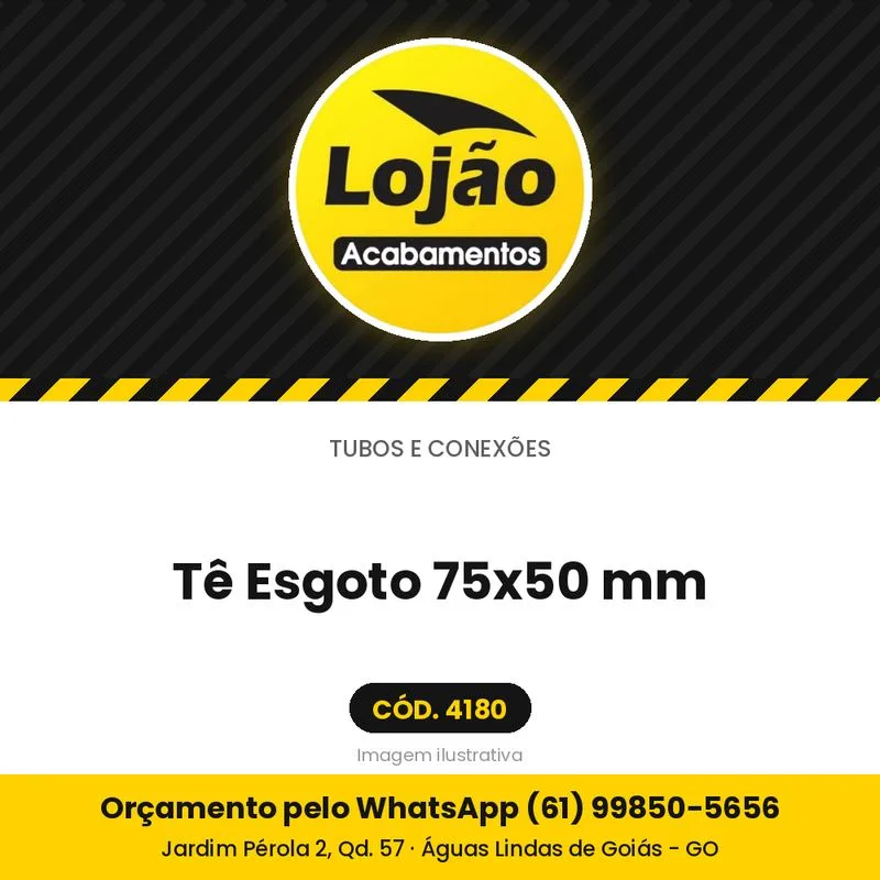 Tê Esgoto 75x50 mm