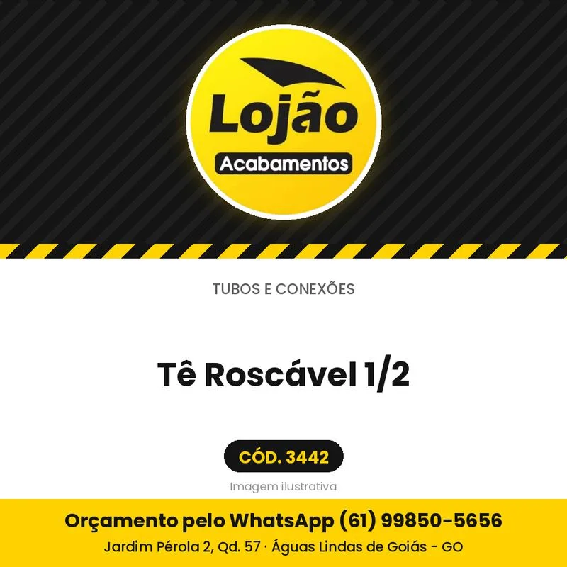 Tê Roscável 1/2