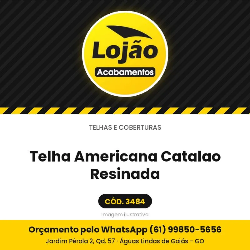 Telha Americana Catalao Resinada