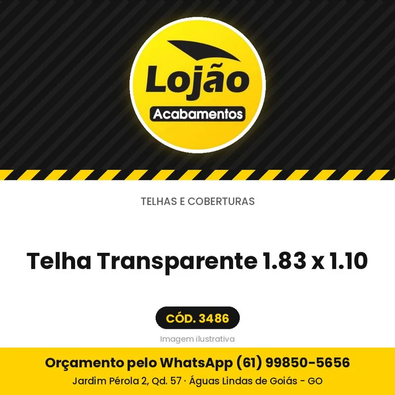 Telha Transparente 1.83 x 1.10