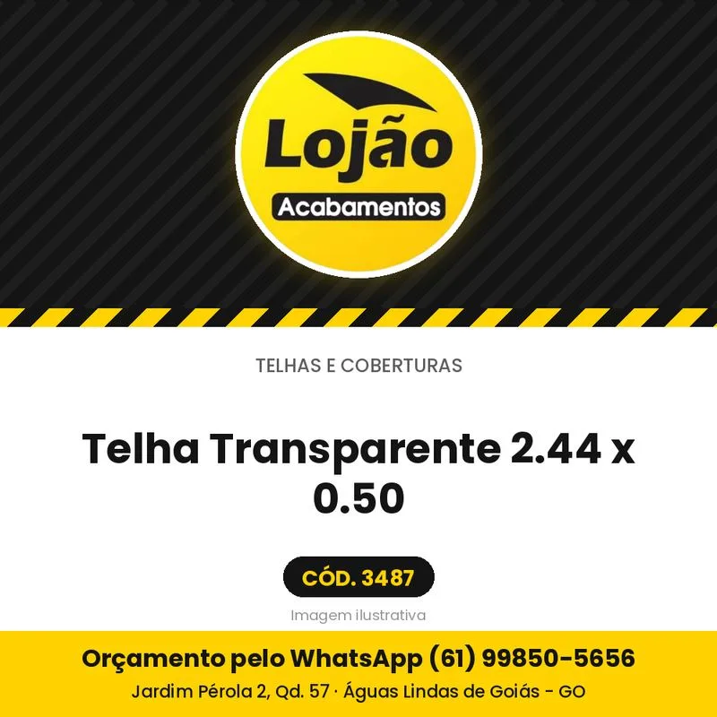 Telha Transparente 2.44 x 0.50
