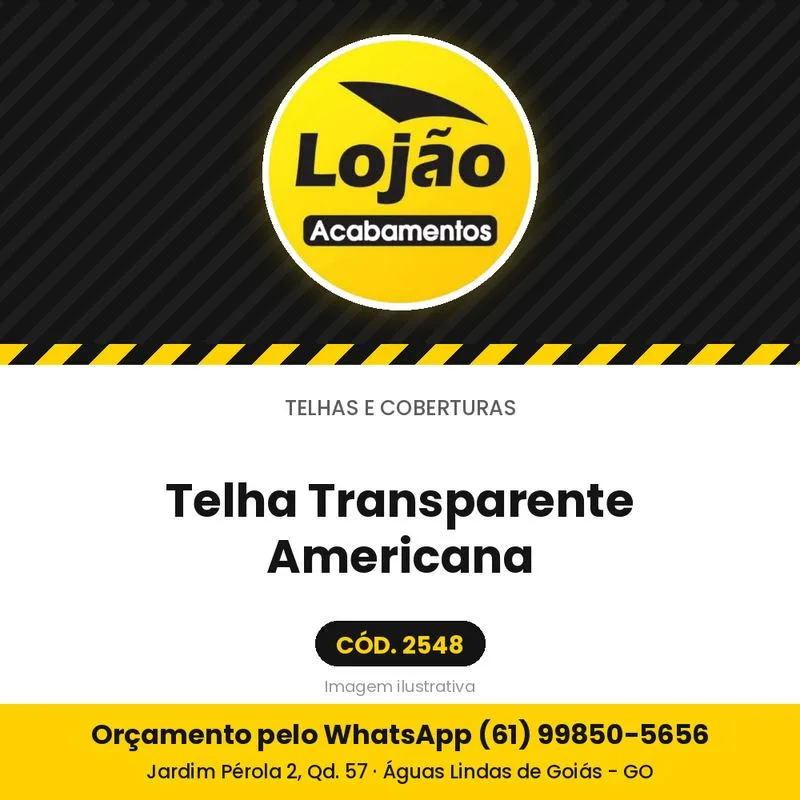 Telha Transparente Americana