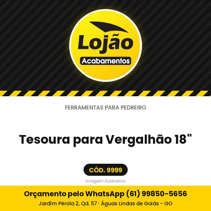 Tesoura para Vergalhão 18"