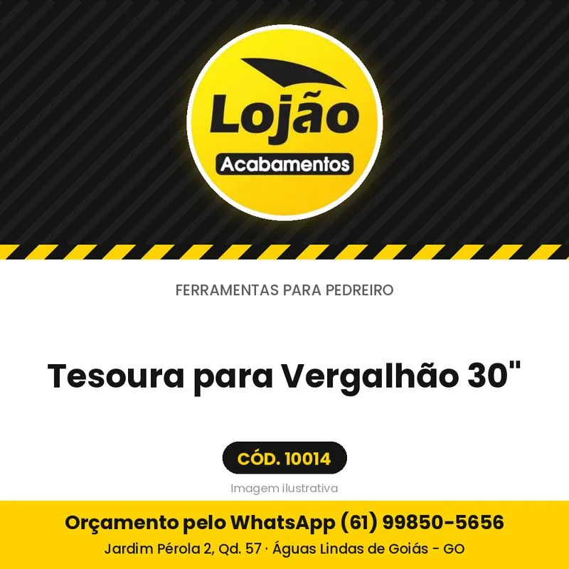 Tesoura para Vergalhão 30"