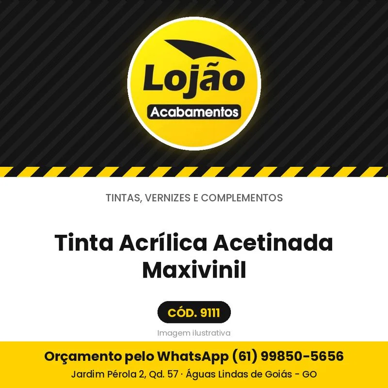Tinta Acrílica Acetinada Maxivinil