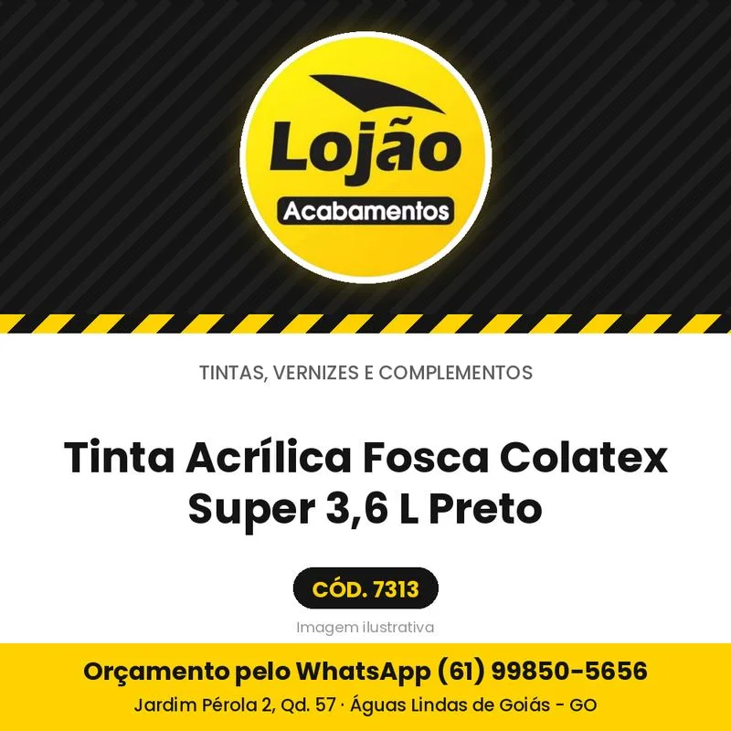 Tinta Acrílica Fosca Colatex Super 3,6 L Preto
