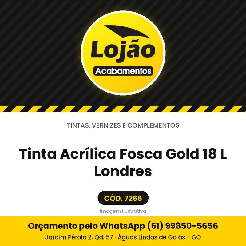 Tinta Acrílica Fosca Gold 18 L Londres