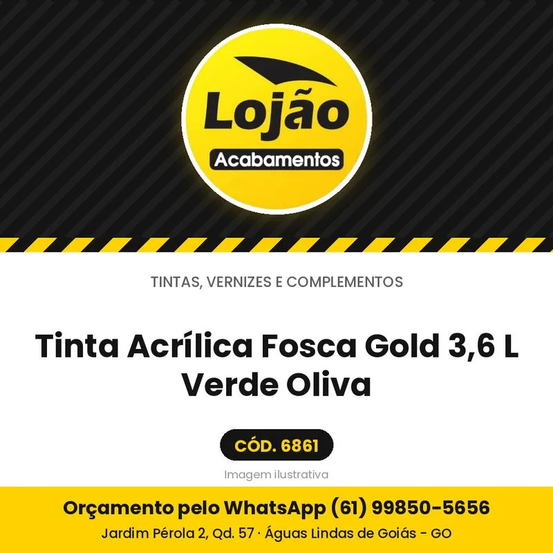 Tinta Acrílica Fosca Gold 3,6 L Verde Oliva