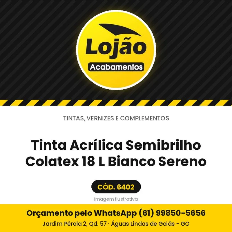 Tinta Acrílica Semibrilho Colatex 18 L Bianco Sereno