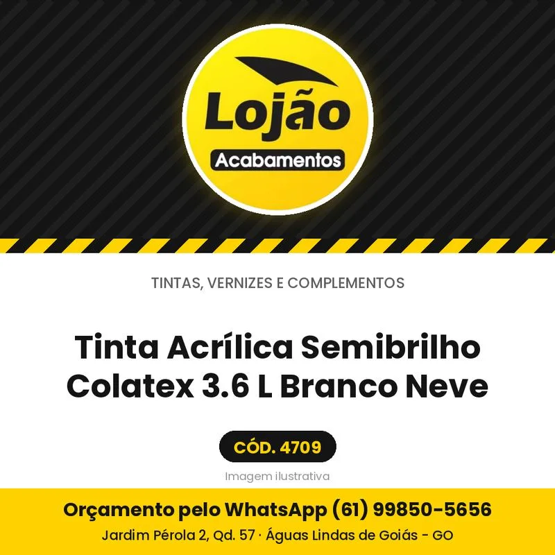Tinta Acrílica Semibrilho Colatex 3.6 L Branco Neve