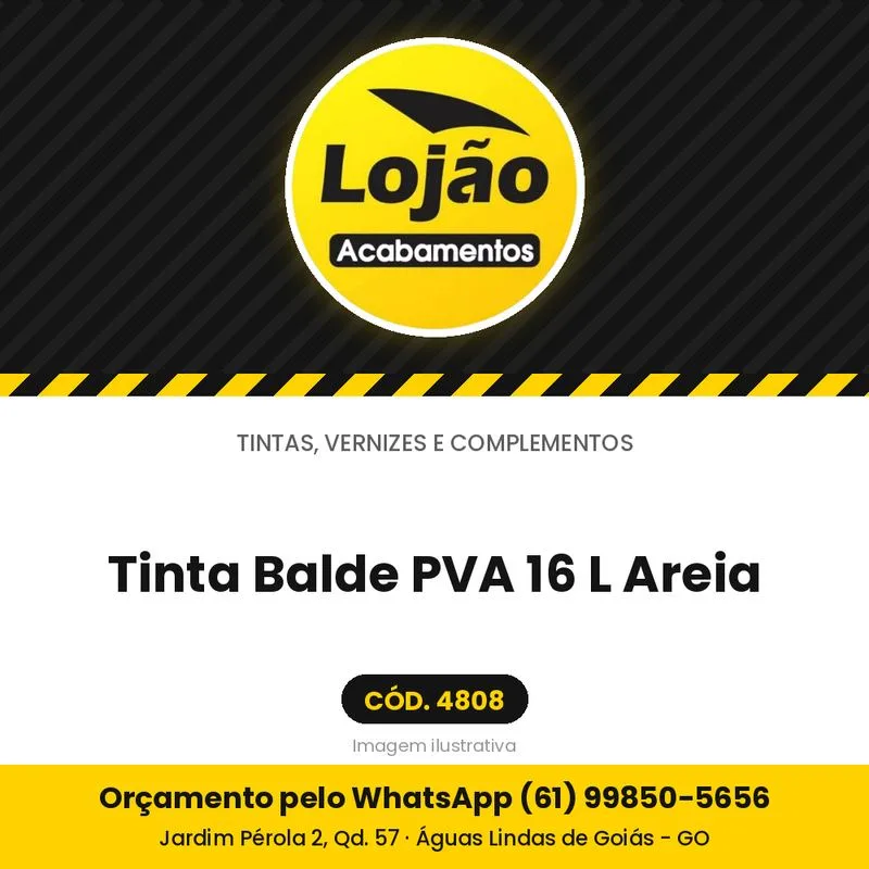 Tinta Balde PVA 16 L Areia