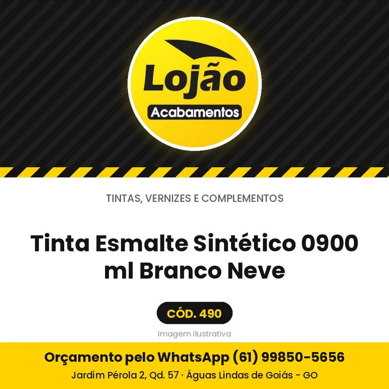 Tinta Esmalte Sintético 0900 ml Branco Neve