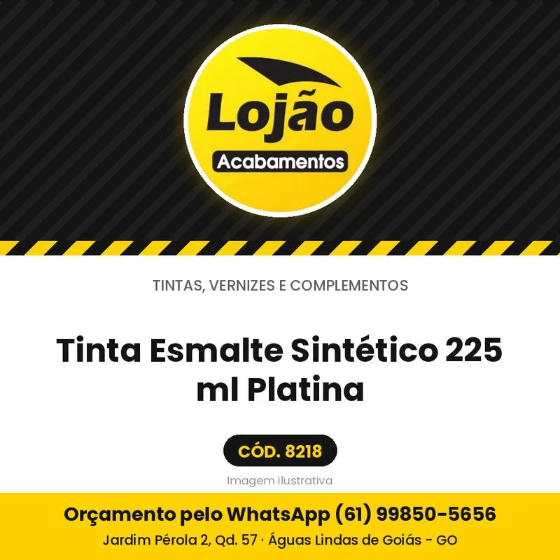 Tinta Esmalte Sintético 225 ml Platina