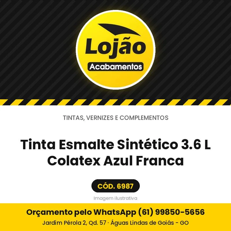 Tinta Esmalte Sintético 3.6 L Colatex Azul Franca