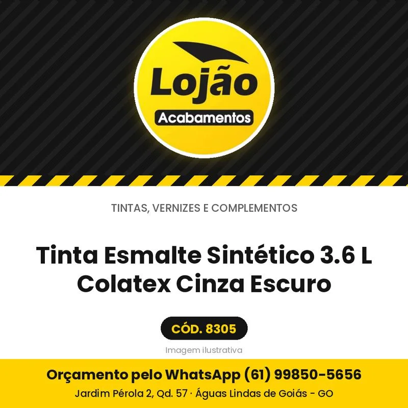 Tinta Esmalte Sintético 3.6 L Colatex Cinza Escuro