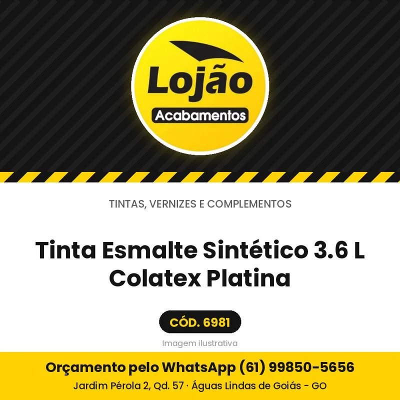 Tinta Esmalte Sintético 3.6 L Colatex Platina