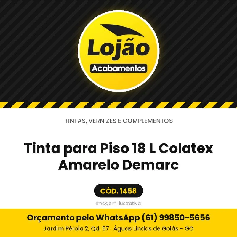 Tinta para Piso 18 L Colatex Amarelo Demarc
