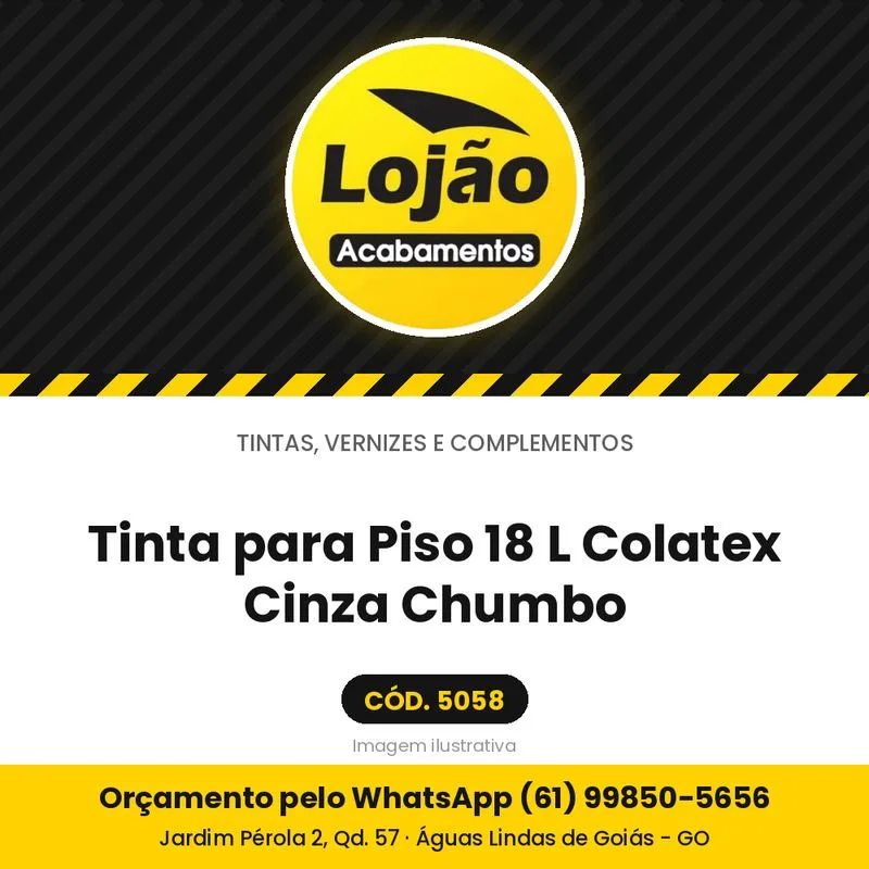 Tinta para Piso 18 L Colatex Cinza Chumbo