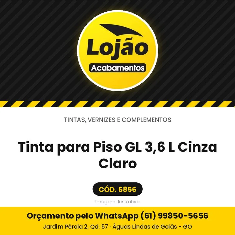 Tinta para Piso GL 3,6 L Cinza Claro