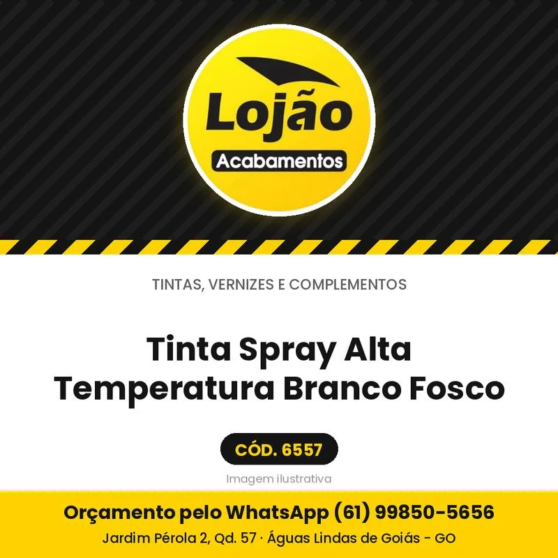 Tinta Spray Alta Temperatura Branco Fosco