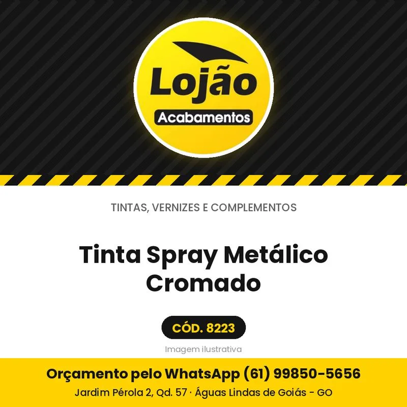 Tinta Spray Metálico Cromado