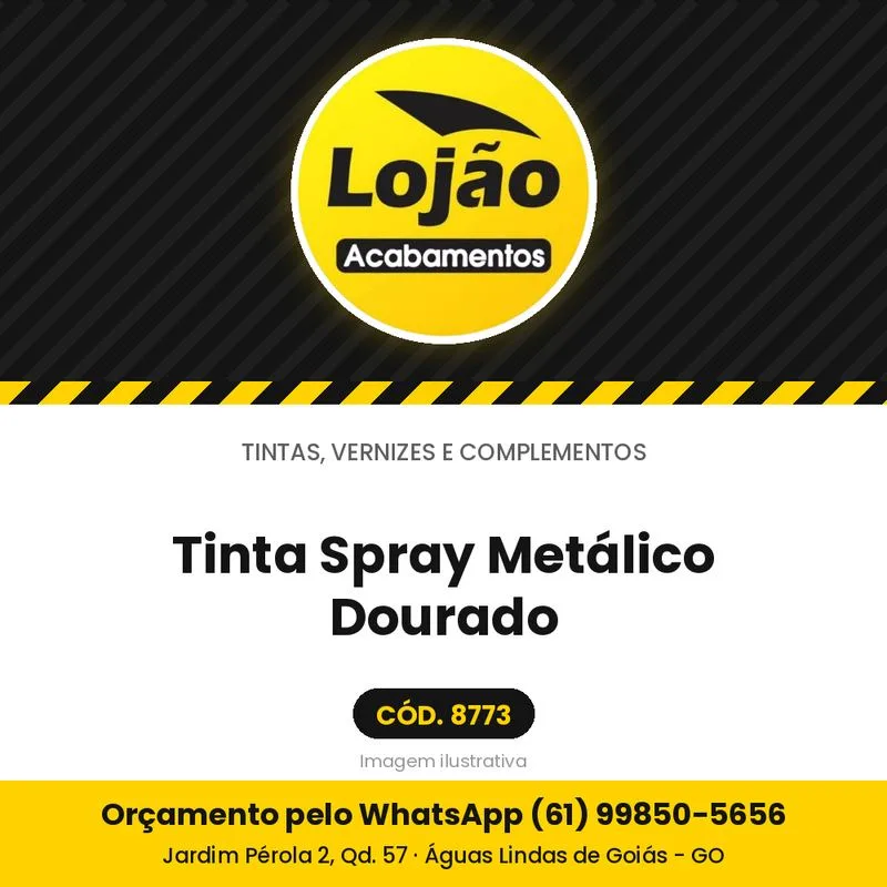 Tinta Spray Metálico Dourado