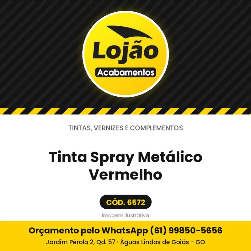 Tinta Spray Metálico Vermelho