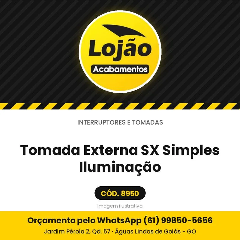Tomada Externa SX Simples Iluminação