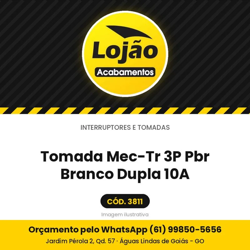 Tomada Mec-Tr 3P Pbr Branco Dupla 10A