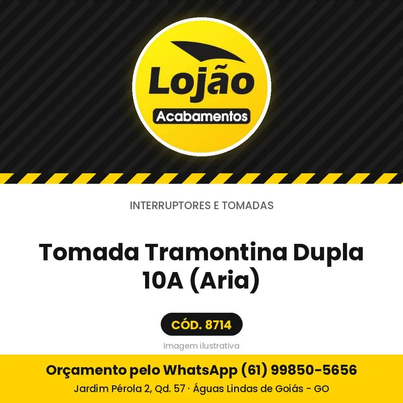 Tomada Tramontina Dupla 10A (Aria)