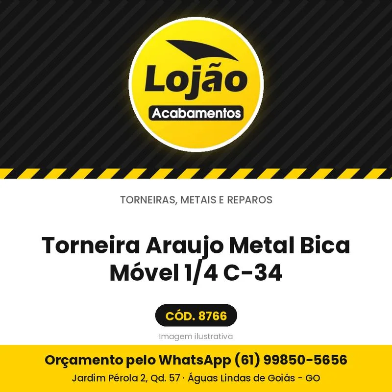 Torneira Araujo Metal Bica Móvel 1/4 C-34