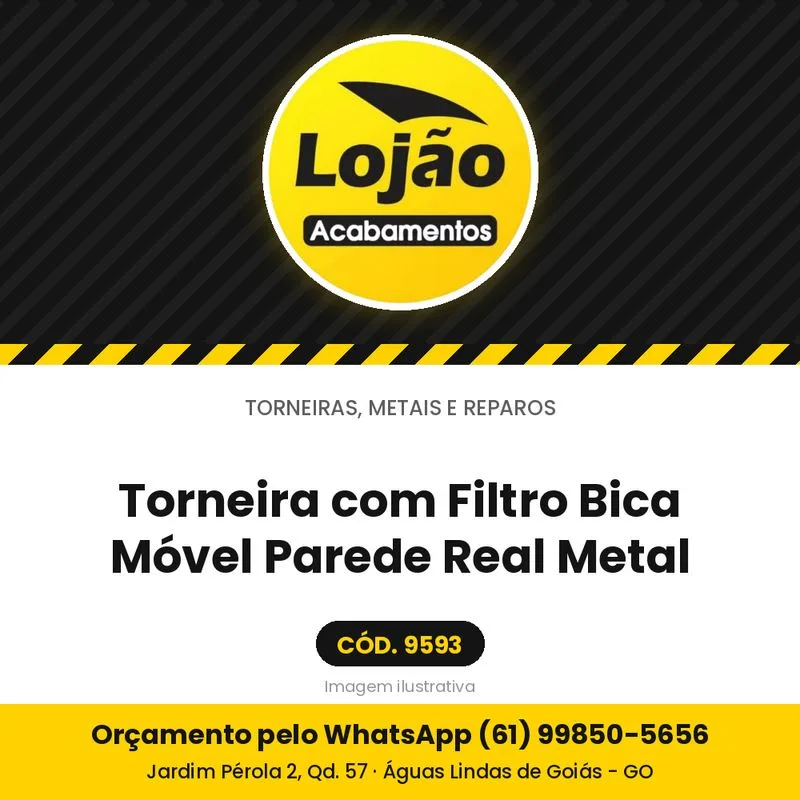 Torneira com Filtro Bica Móvel Parede Real Metal