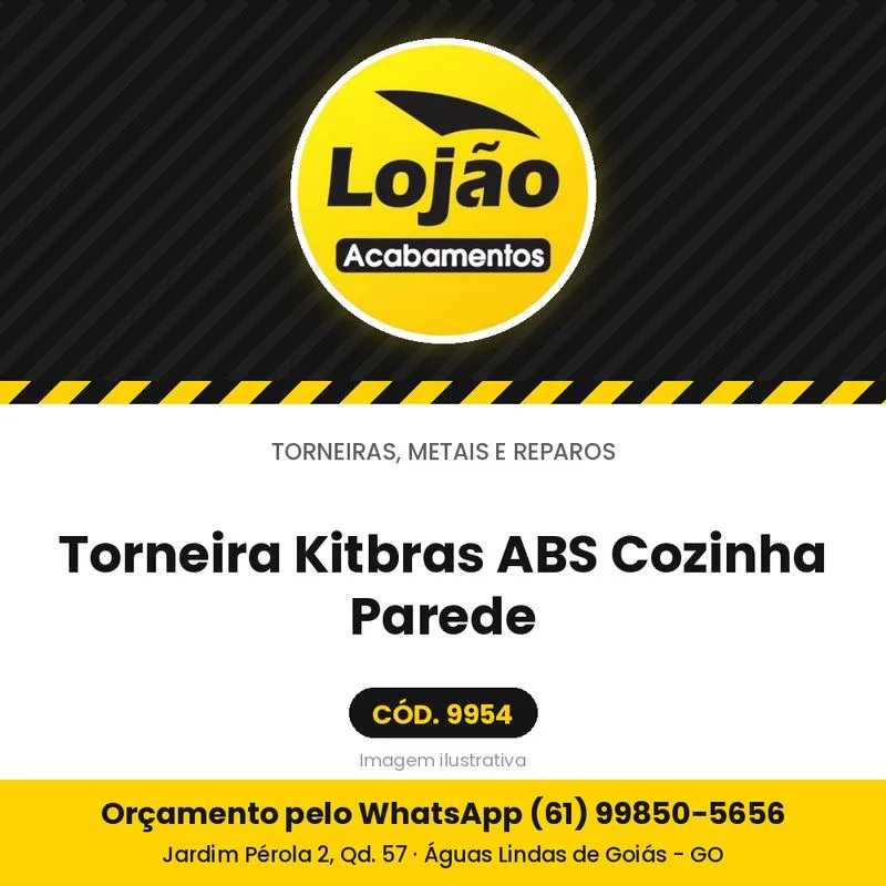 Torneira Kitbras ABS Cozinha Parede